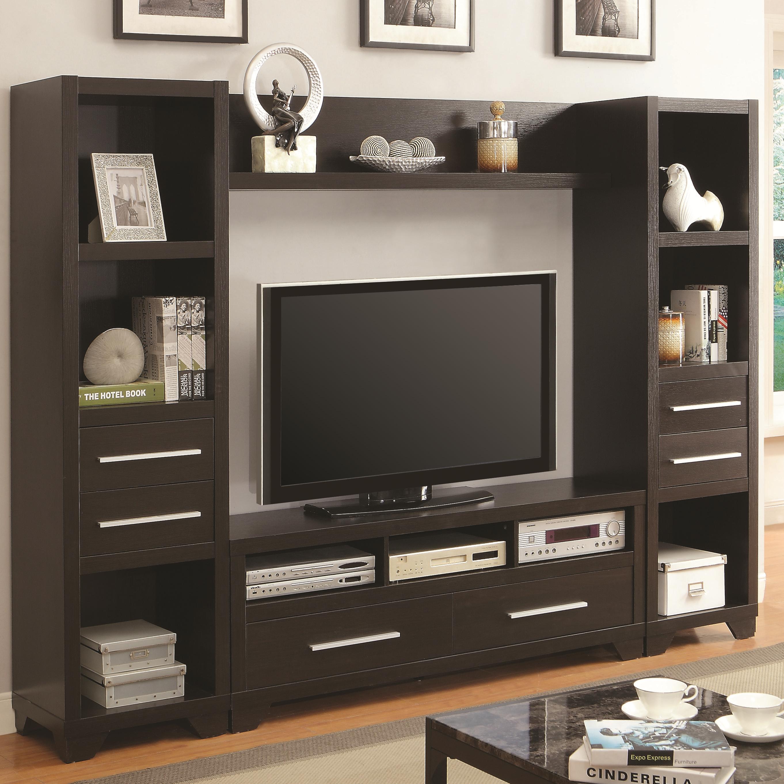 Coaster Entertainment Units Entertainment Wall Unit with 6 Drawers and